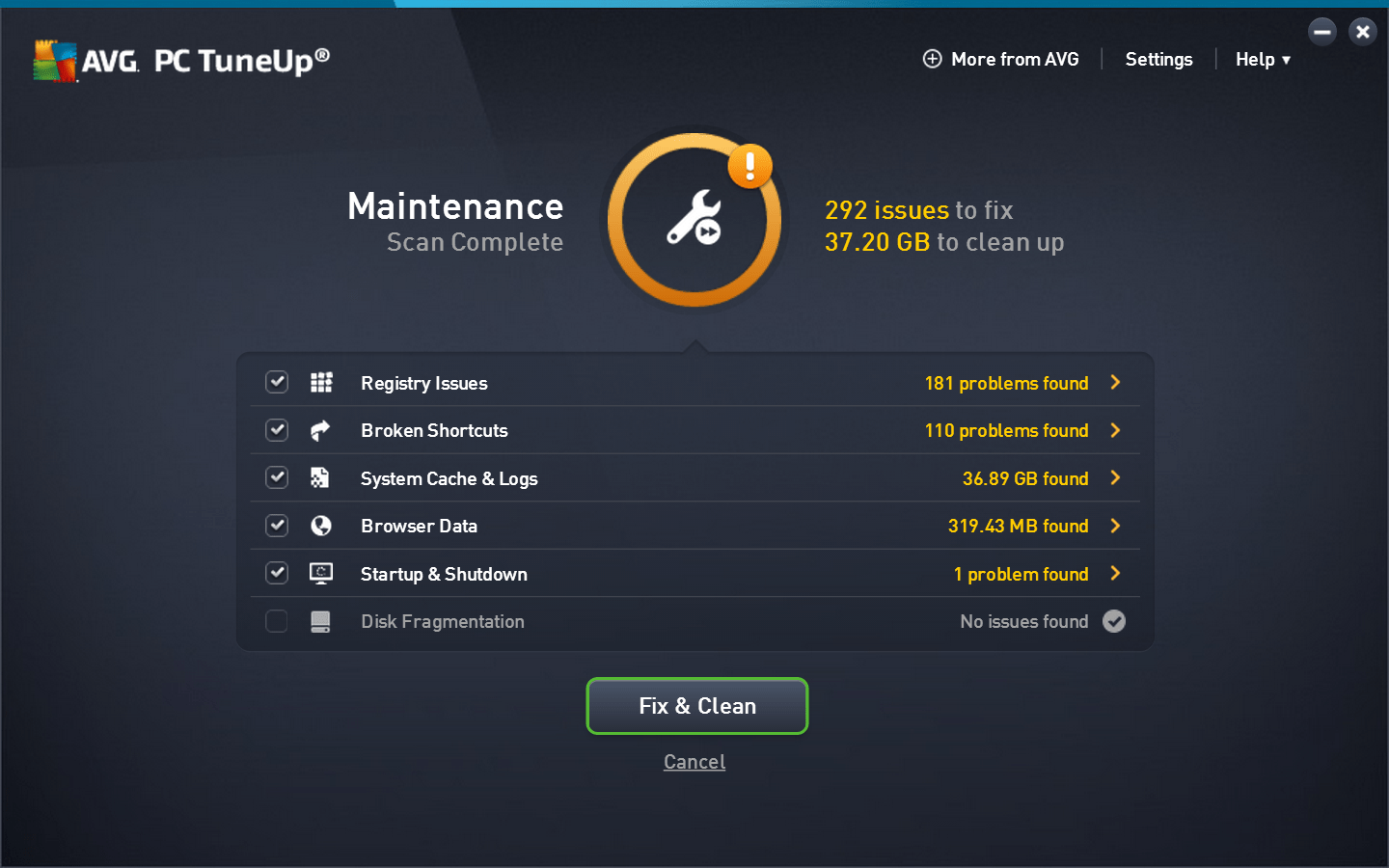 avg cleaner for pc free download