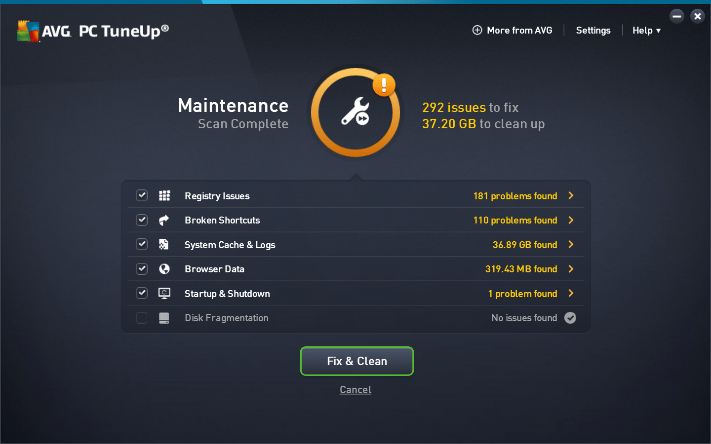 avg cleaner free download