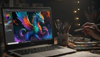 ibis Paint X digital art app on a Windows laptop