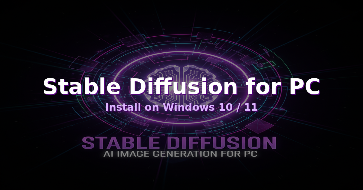 Stable Diffusion for PC ,  Install and Run on Windows 10/11